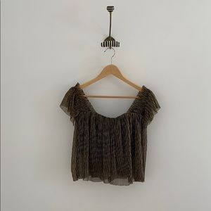 UO Metallic Cropped Top